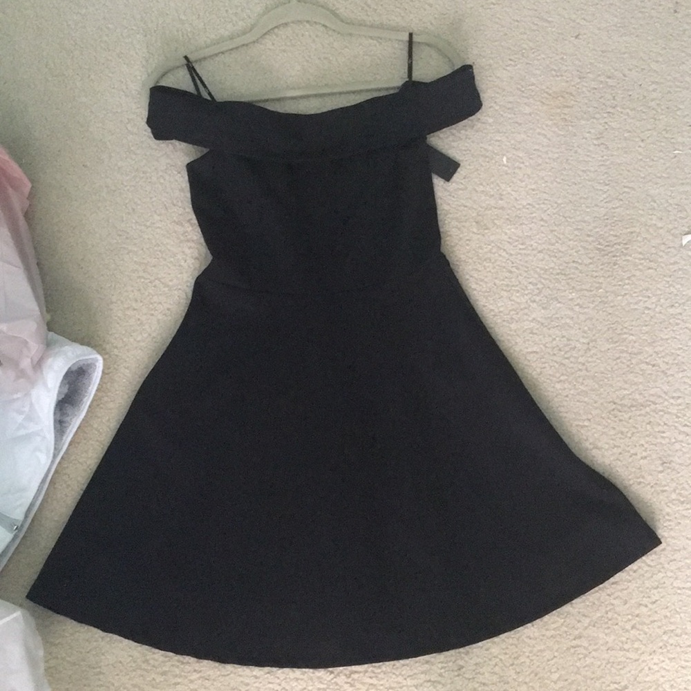 Black off the shoulder dress